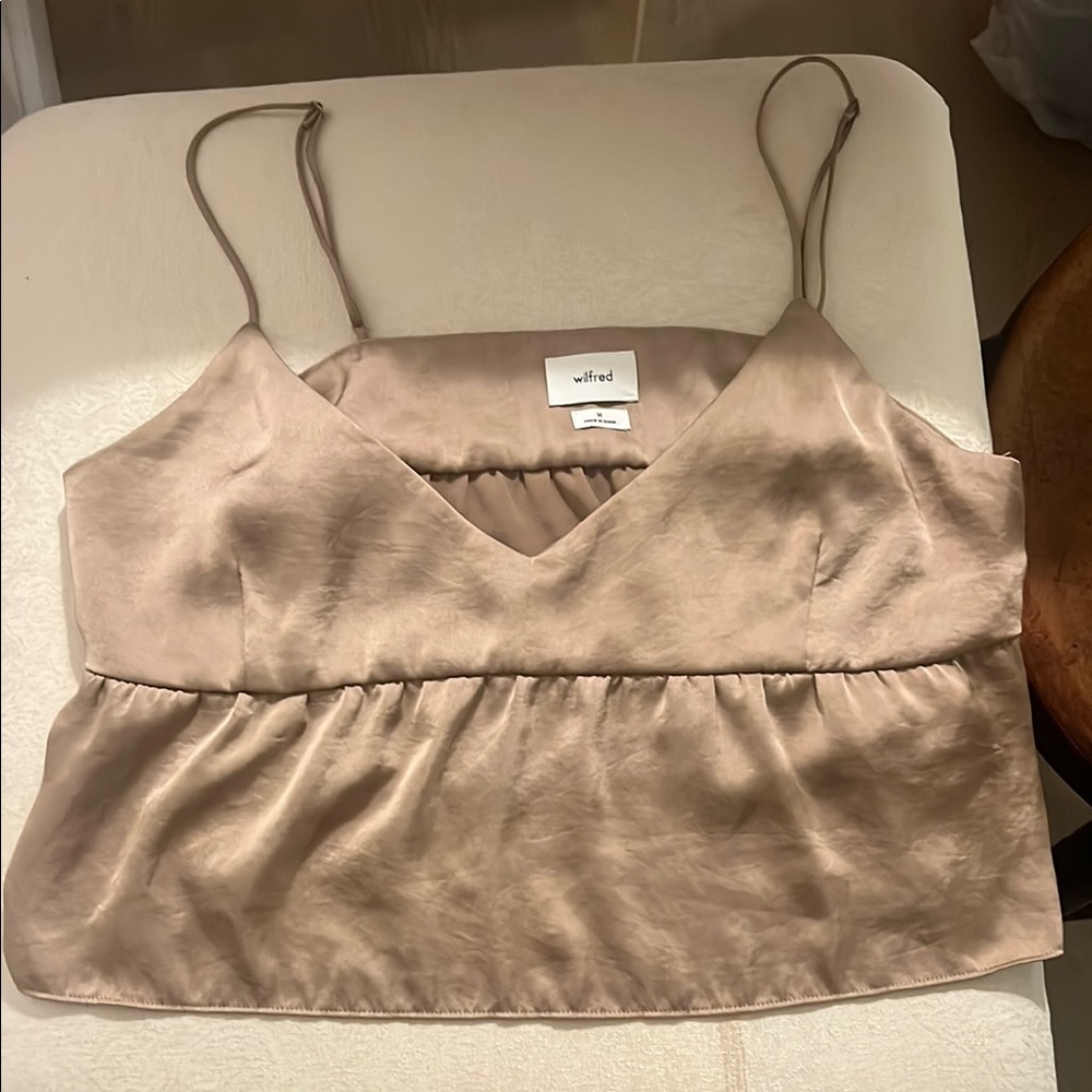 Wilfred Gold Sleeveless Crop Camisole